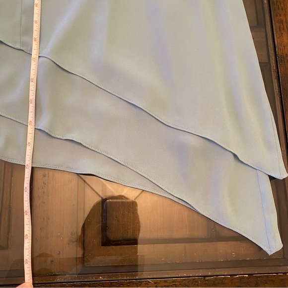 White House Black Market Mint Pastel Dress size 6 asymmetrical hem - Picture 12 of 12